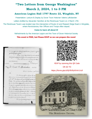 March 2, 2024 Historical Program on the Morehouse Tavern by Town Historian Valerie LaRobardier 