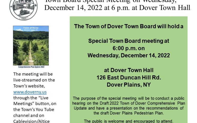 The final 2022 Town of Dover Comprehensive Plan Update has been adopted by the Dover Town Board