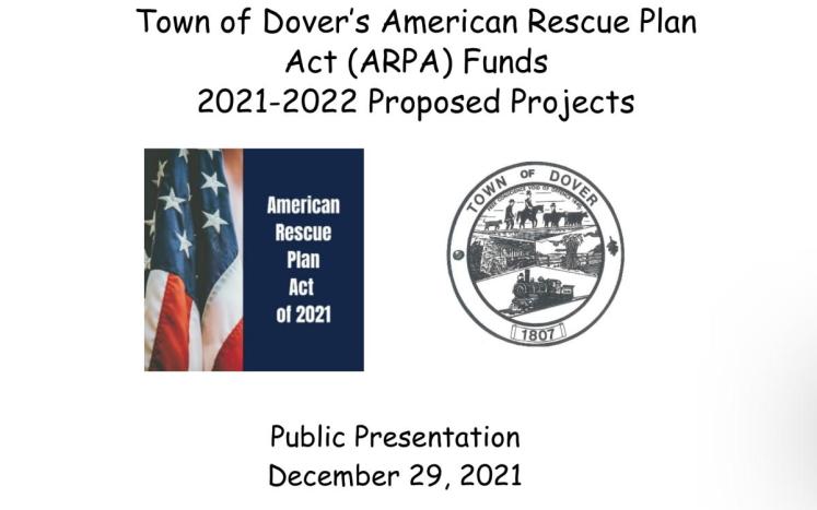 Town of Dover American Rescue Plan Act (ARPA) 2021-2022 (Phase 1) Project Plan