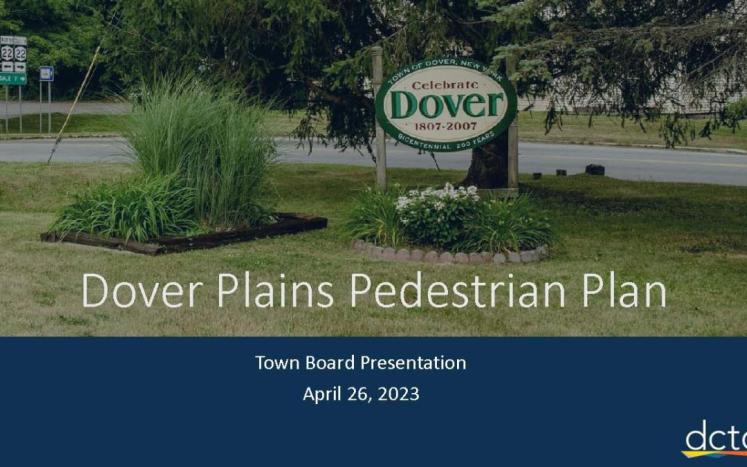 Town Board Adopts Dover Plains Pedestrian Plan 