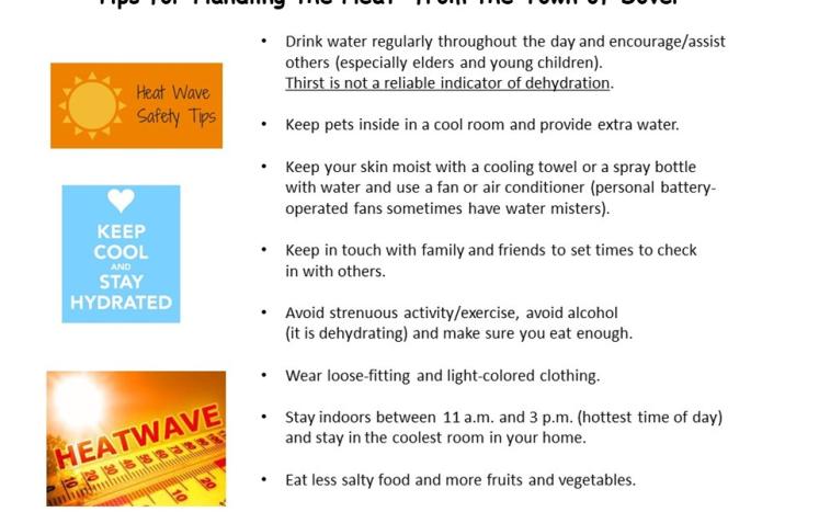 Tips to Help "Beat the Heat" from the Dover Town Board